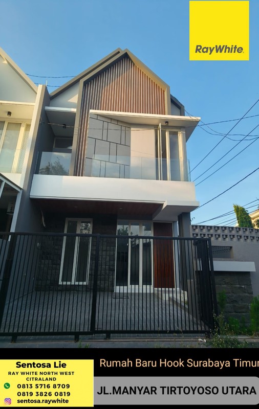 2 M-an Rumah Baru Hook Manyar Tirtoyoso Utara Dekat SMA Petra 2 Manyar, Galaxy Mall, Kampus ITS