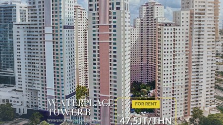 Sewa Apartemen Surabaya Barat Apartemen Waterplace 2 Kamar, Full Furnish Dekat Pakuwon Mall Surabaya Lokasi Strategis Apartemen Dengan View City Light Surabaya