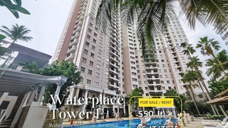Disewakan Apartemen Waterplace Residence Tower E - 2BR Furnished, Harga Turun, Lokasi Super Strategis di Surabaya Barat!