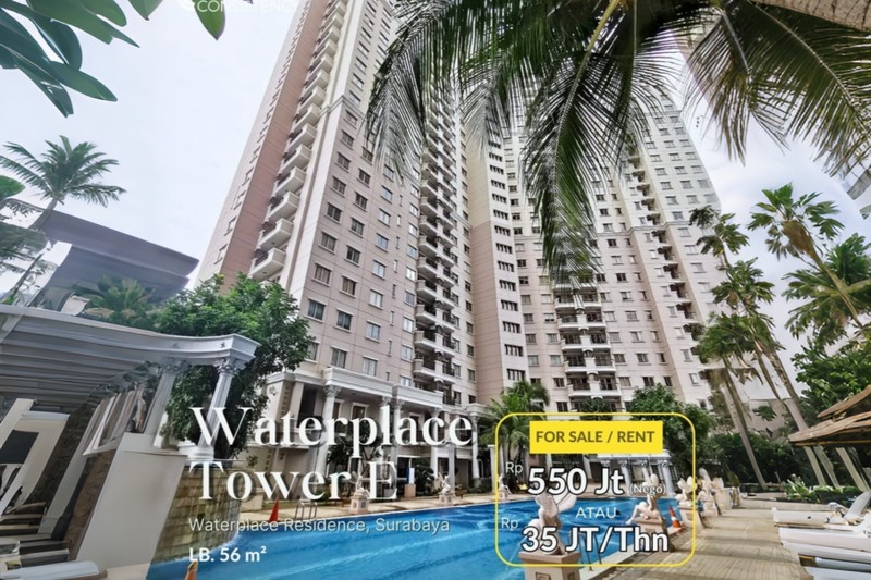 Disewakan Apartemen Waterplace Residence Tower E - 2BR Furnished, Harga Turun, Lokasi Super Strategis di Surabaya Barat!