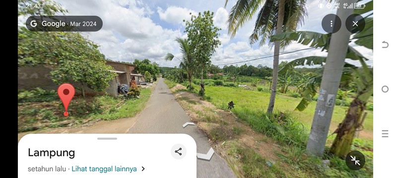 Dijual tanah murah luas 1,6 hektar di kaliasin, tanjung bintang Lamsel