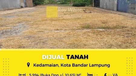 Dijual tanah di kedamaian