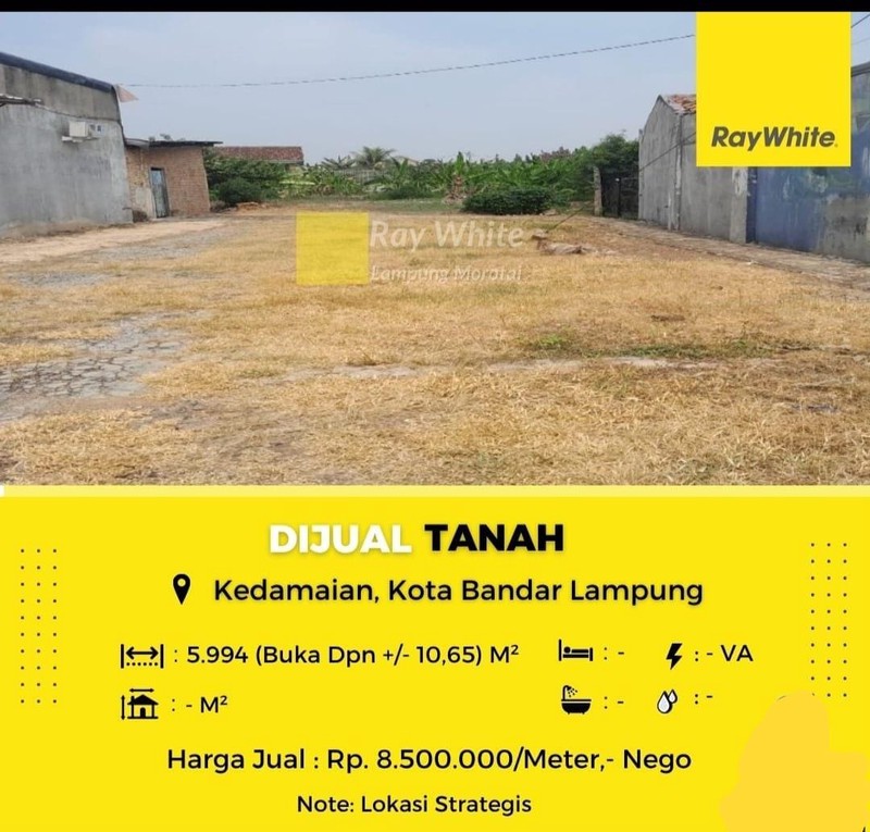 Dijual tanah di kedamaian
