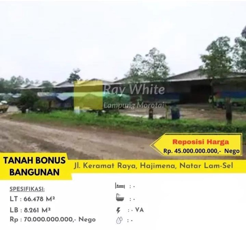 Dijual tanah di hajimena,natar