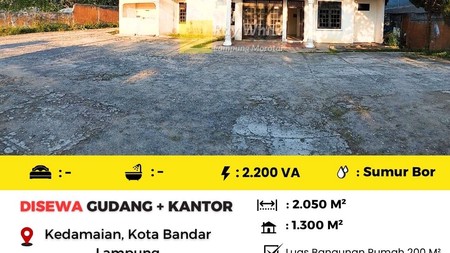 Disewakan gudang di kedamaian