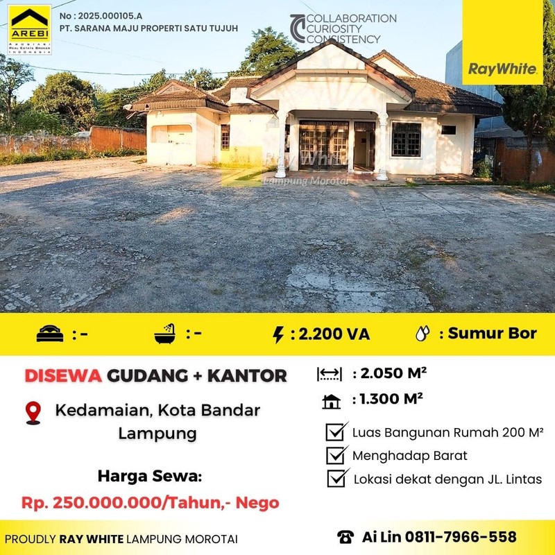 Disewakan gudang di kedamaian