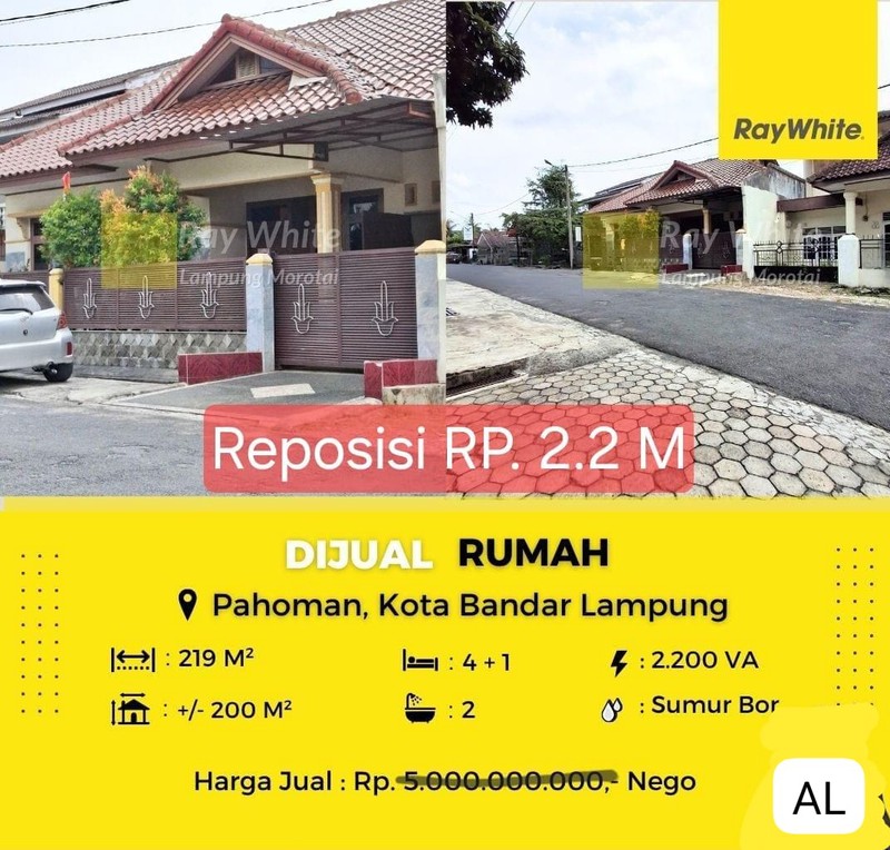 Dijual rumah murah di pahoman