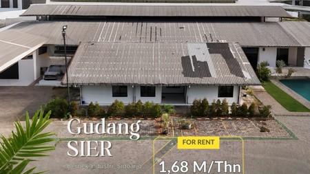 Gudang/Pabrik Disewakan Murah dan Luas Berlokasi Strategis di SIER Berbek Industri Surabaya