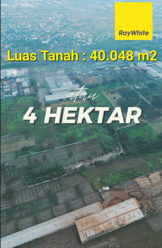MURAH  Rp. 2 Juta-an/m2 Dijual 4 Hektar Pabrik Kepatihan Industri Gresik Jawa Timur - Ex Pabrik Wood Pellet / Wood Palet - Lengkap Ijin Usaha - Zona Industri - Bonus Mesin -mesin Industri - SHM - Stra