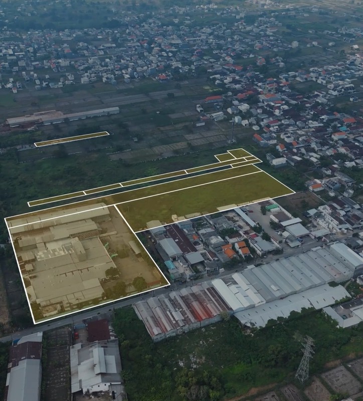 MURAH  Rp. 2 Juta-an/m2 Dijual 4 Hektar Pabrik Kepatihan Industri Gresik Jawa Timur - Ex Pabrik Wood Pellet / Wood Palet - Lengkap Ijin Usaha - Zona Industri - Bonus Mesin -mesin Industri - SHM - Stra