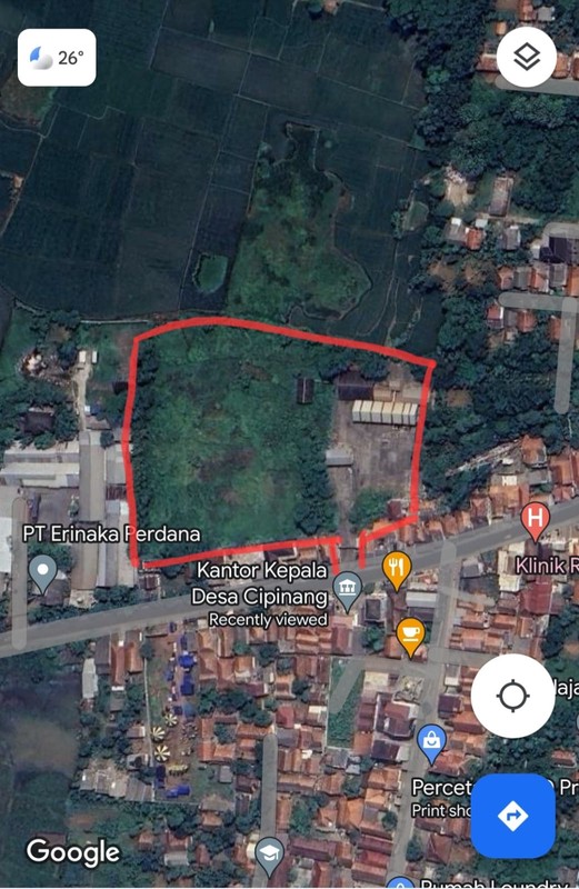 Dijual Lahan di Sadang - Subang , Cibatu, Purwakarta, Cocok dibangun Pabrik / Gudang /Perumahan