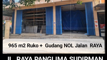 MURAH Dijual Ruko + Gudang Jalan Raya Panglima Sudirman - Kraksaan - Probolinggo - JATIM - BONUS Rak Besi 3 Lantai Ex Toko usaha Besi