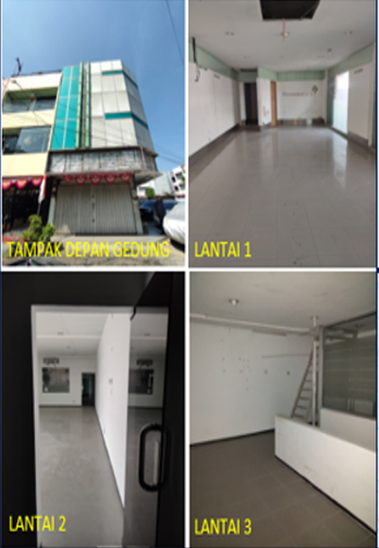 Ruko Siap Pakai EX Bank Permata 3 Lantai  LT 104 m2 LB 340 m2 Lokasi Stategis @Klojen, Malang