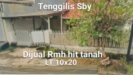Dijual Rumah Hitung Tanah di Jl Tenggilis Timur Surabaya