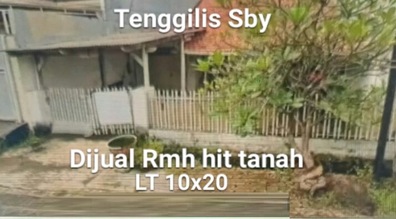Dijual Rumah Hitung Tanah di Jl Tenggilis Timur Surabaya