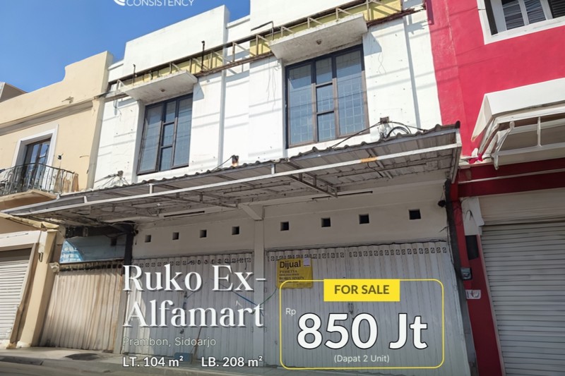 Dijual Ruko Murah Termurah Ruko ex Alfamart di Krian Sidoarjo