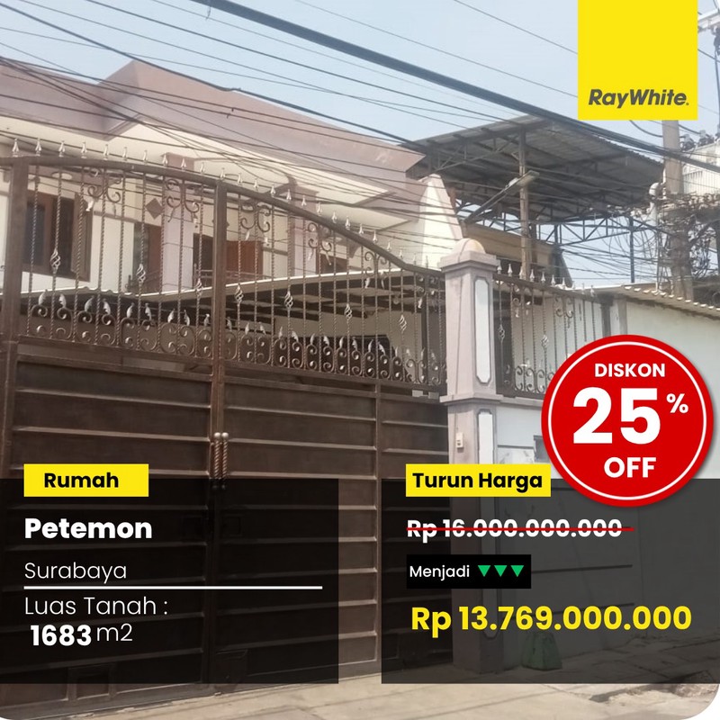 Dijual Rumah Lelang di Jalan Petemon Surabaya Pusat
