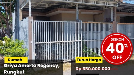 Dijual Rumah Lelang di Griya Amerta Regency Rungkut Surabaya