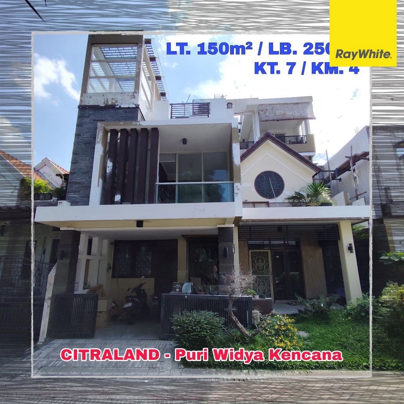 Dijual Rumah Puri Widya Kencana Citraland Surabaya