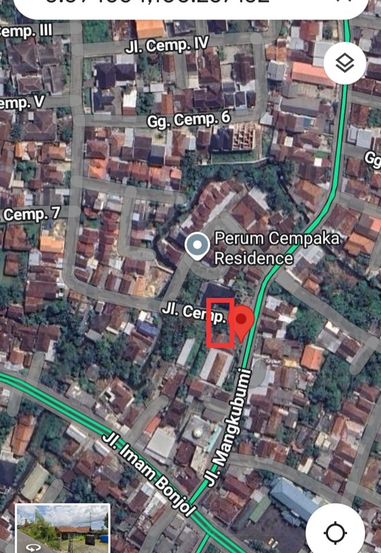 Tanah kosong di Jl. Imam Bonjol masuk dikit ke Jl. Mangkubumi Segalamider Tanjung Karang Barat, Bandar Lampung (Lampung