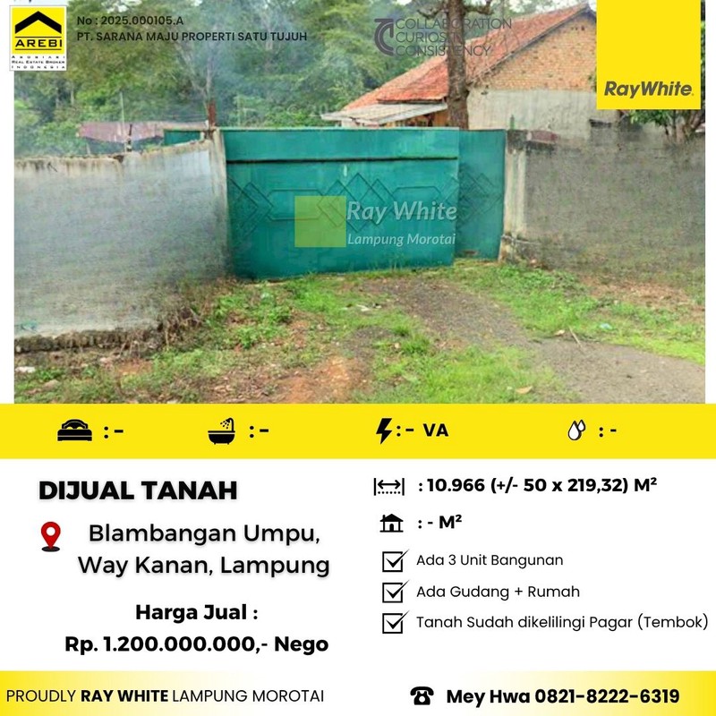 Dijual Tanah Murah Waykanan