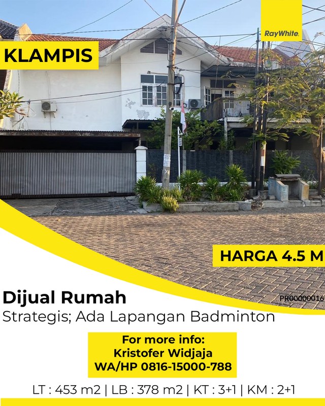Dijual Rumah Klampis Indah Surabaya Timur - 1.5 Lantai Multifungsi Dekat Hokky Merr