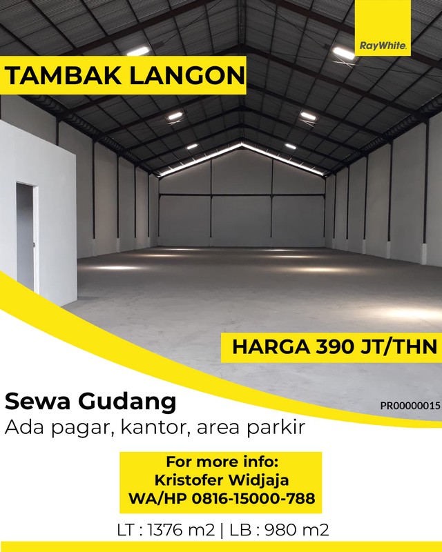 Disewakan Gudang Mutiara Tambak Langon Surabaya  