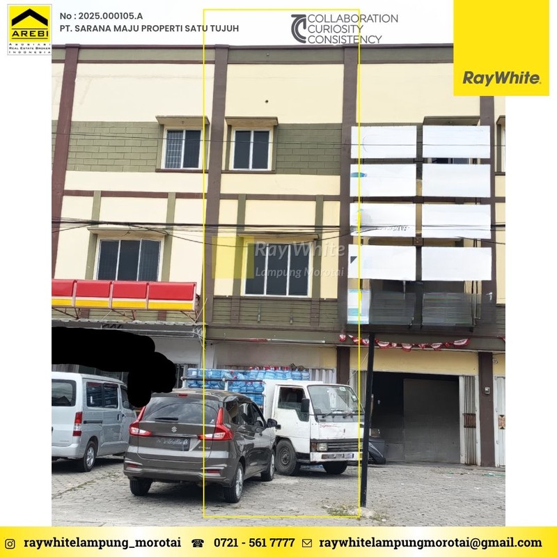 Disewakan Ruko 3 lantai di way halim sukareme bandar lampung 80 Juta Nego 