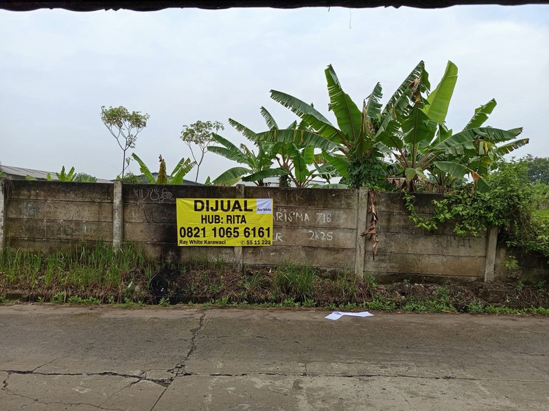 Dijual tanah lokasi pinggir jalan Desa Mekarjaya Kecamatan Panongan, Kabupaten Tangerang