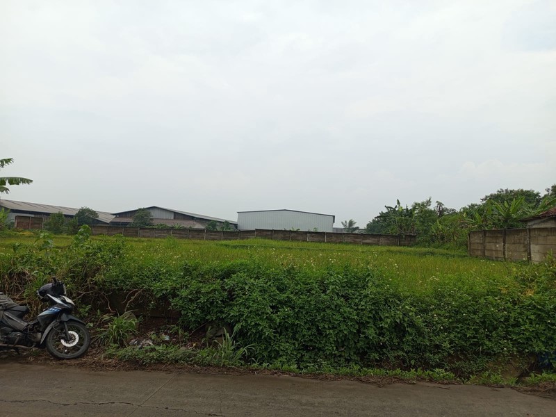 Dijual tanah lokasi pinggir jalan Desa Mekarjaya Kecamatan Panongan, Kabupaten Tangerang