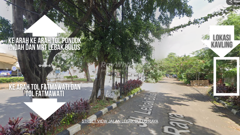 Kavling Komersil Kotak Persegi Panjang Siap Bangun Strategis Di Jl Lebak Bulus Raya Jakarta Selatan