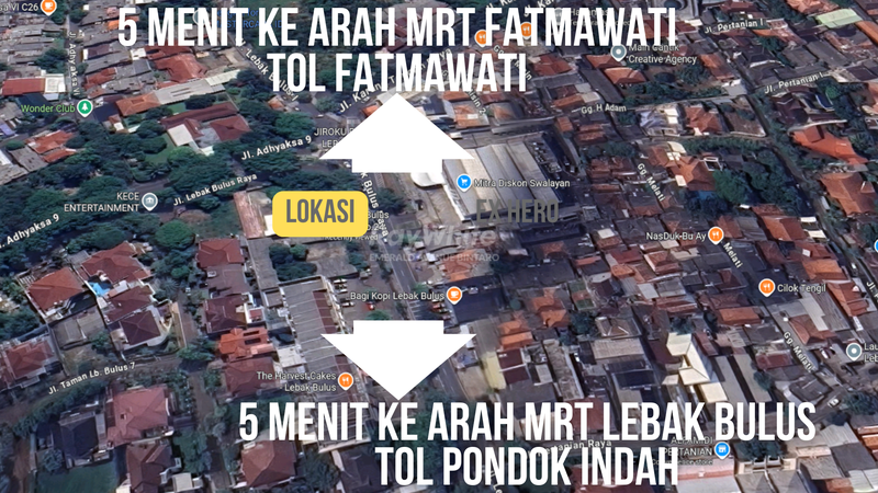 Kavling Komersil Kotak Persegi Panjang Siap Bangun Strategis Di Jl Lebak Bulus Raya Jakarta Selatan