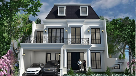 Rumah Baru American Classic dengan Kolam Renang di Puri Bintaro, Bintaro Jaya Sektor 9