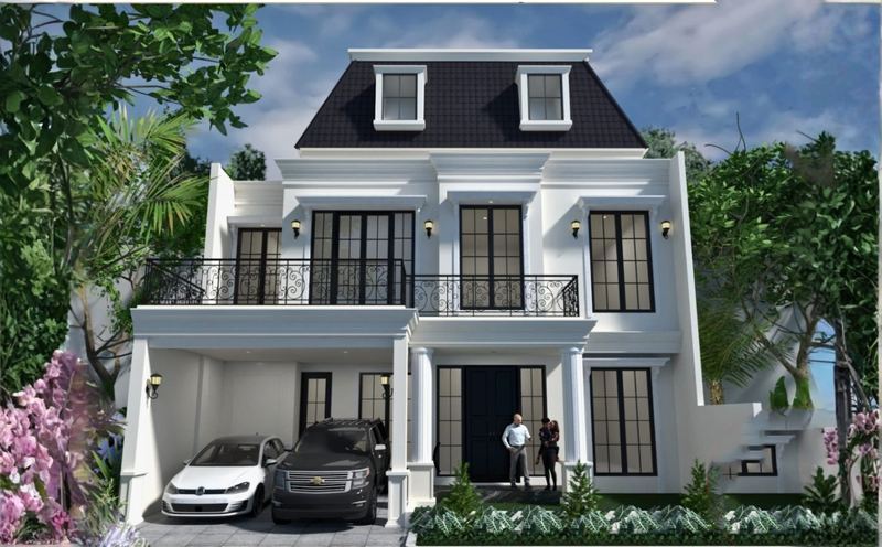 Rumah Baru American Classic dengan Kolam Renang di Puri Bintaro, Bintaro Jaya Sektor 9