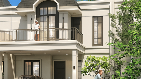 Rumah American Classic, Brand New, Posisi Hoek di Mahagoni Park, Graha Bintaro