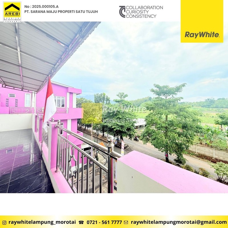 Jual Ruko 3 lantai  (Tempat Usaha) di Cik Ditiro kemiling 