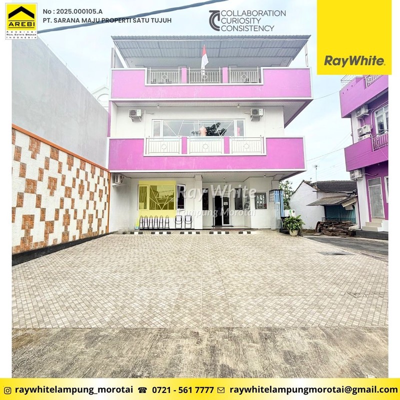 Jual Ruko 3 lantai  (Tempat Usaha) di Cik Ditiro kemiling 