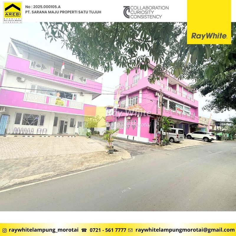 Jual Ruko 3 lantai  (Tempat Usaha) di Cik Ditiro kemiling 