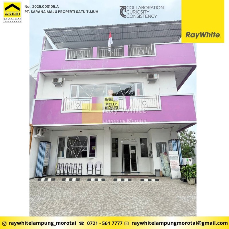 Jual Ruko 3 lantai  (Tempat Usaha) di Cik Ditiro kemiling 