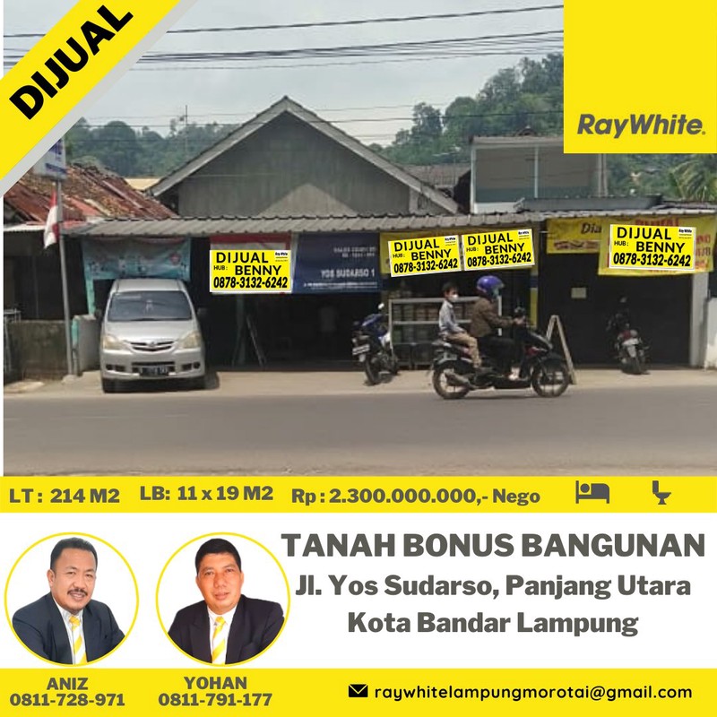 tanah dan bangunan murah yos sudarso bandar lampung