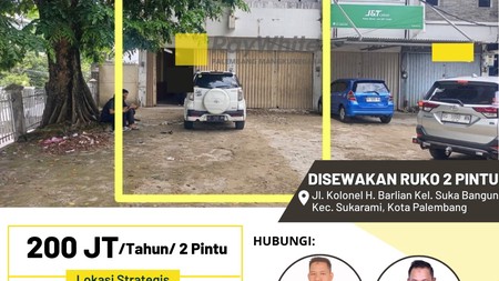 Ruko 2 Pintu Dekat Pasar KM 5 Palembang