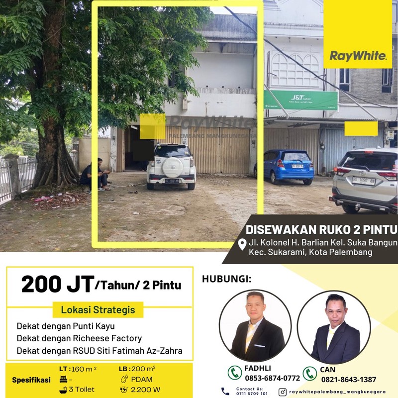 Ruko 2 Pintu Dekat Pasar KM 5 Palembang