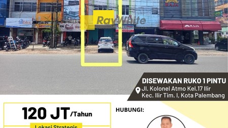 Ruko 1 Pintu di Jalan Kol Atmo Palembang
