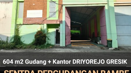 Dijual 604 m2 Gudang Sentra Pergudangan Bambe - Driyorejo - Gresik Jawa Timur Akses Kontainer 40 Feet Strategis Dekat Tol Sumo, Tol Driyorejo-2 , Tol Karangpilang