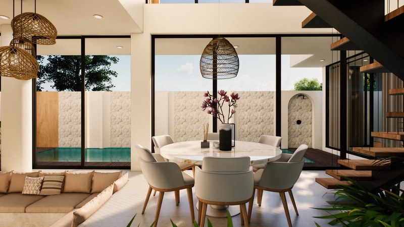 Leasehold - 3 bedroom exclusive villa in the center of Berawa,Canggu,Bali