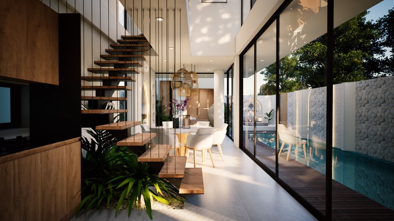 Leasehold - 3 bedroom exclusive villa in the center of Berawa,Canggu,Bali