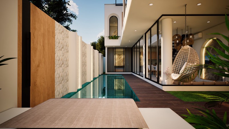 Leasehold - 3 bedroom exclusive villa in the center of Berawa,Canggu,Bali