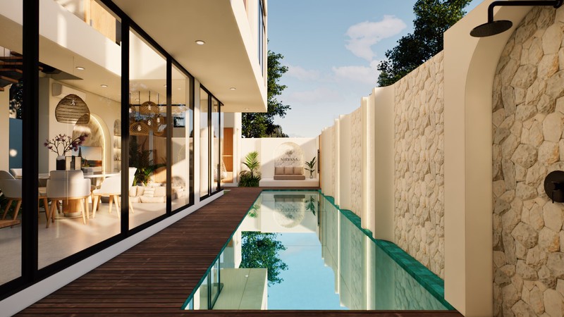 Leasehold - 3 bedroom exclusive villa in the center of Berawa,Canggu,Bali