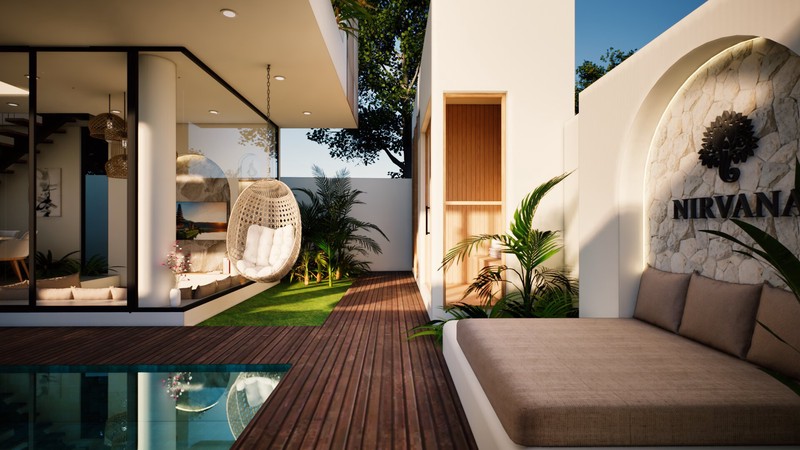Leasehold - 3 bedroom exclusive villa in the center of Berawa,Canggu,Bali
