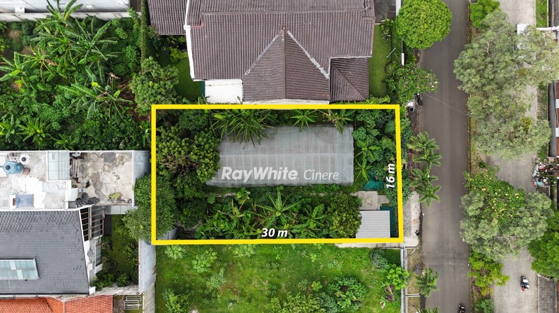Dijual Tanah 450 m2 Akses Jalan Lebar di Cinere